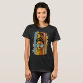 Caffeinated Skeleton Skull Messy Bun Coffee Mom T-shirt (Voorkant volledig)