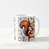 Caffeinated Squirrel | Funny Coffee Lover Animal Koffiemok (Voorkant rechts)