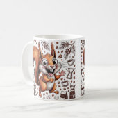 Caffeinated Squirrel | Funny Coffee Lover Animal Koffiemok (Voorkant links)