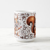 Caffeinated Squirrel | Funny Coffee Lover Animal Koffiemok (Center)