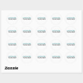Caffeinated Teacher (blauwe wortel) Ronde Sticker (Vel)