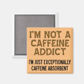 Caffeïne Absorberende Grappige Koffie Koelkastmagn Magneet (Voorkant / Achterkant)