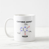 Caffeine Addict Inside (Caffeine Molecule) Koffiemok (Links)