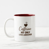 Caffeine Addict Minimalistic Design Coffee Mug Tweekleurige Koffiemok (Links)