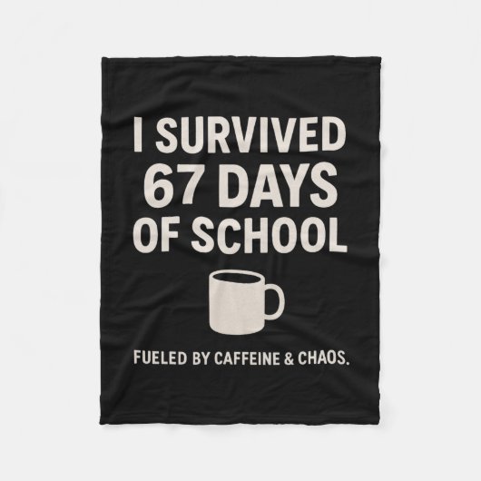 Caffeine And Chaos Funny Teacher Student 6-7 Meme Fleece Deken (Voorkant)