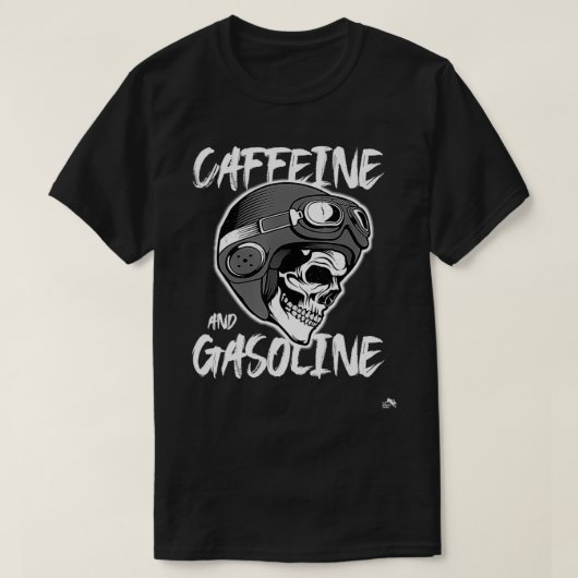 Caffeine and Gasoline - Skull Helmet - Racing T-shirt (Design voorkant)