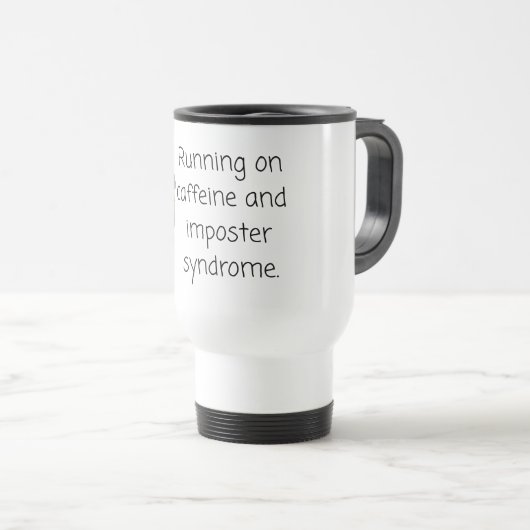 Caffeine and Imposter Syndrome Mug Reisbeker (Voorkant rechts)