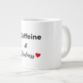 Caffeine and kindness coffee lover grote koffiekop (Voorkant rechts)