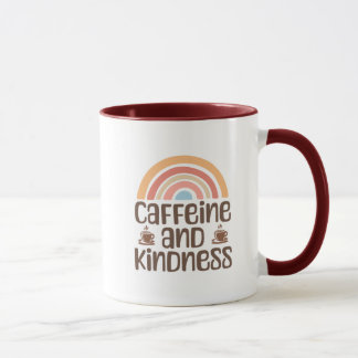 Caffeine and Kindness Mug – Positive Coffee Quote  Mok
