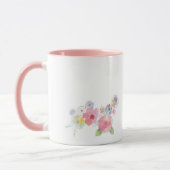 Caffeine and Quarantine Waterverf Floral Pink Mok (Links)