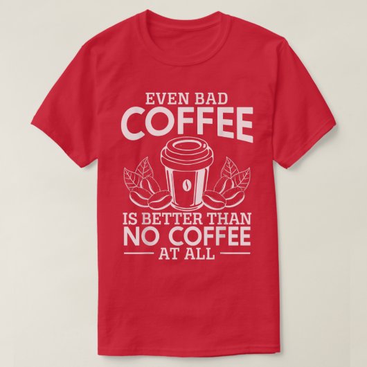 Caffeine Barista Espresso Latte Coffee T-shirt (Design voorkant)