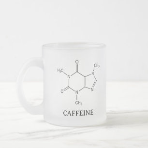Caffeïne Bekerglas Mok, Chemische Caffeïne Molecuu Matglas Koffiemok