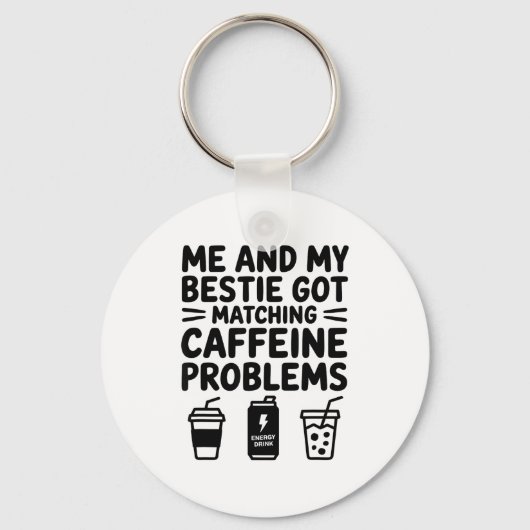 Caffeine Besties Co Design Sleutelhanger (Voorkant)