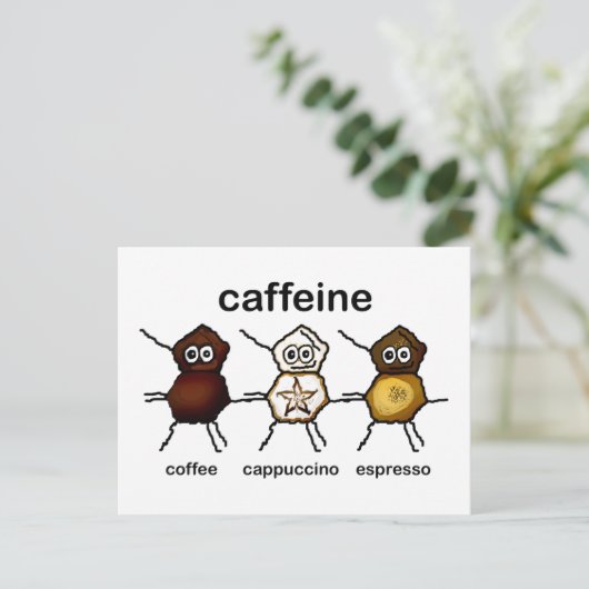 Caffeine Briefkaart (Staand voorkant)