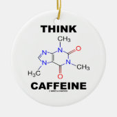 Caffeine (Caffeine Chemical Molecule) Keramisch Ornament (Voorkant)