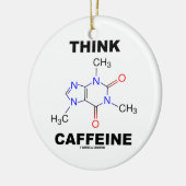Caffeine (Caffeine Chemical Molecule) Keramisch Ornament (Links)
