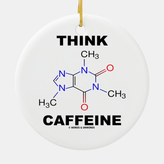 Caffeine (Caffeine Chemical Molecule) Keramisch Ornament (Achterkant)