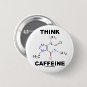Caffeine (Caffeine Chemical Molecule) Ronde Button 5,7 Cm (Voorkant /achterkant)
