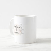 Caffeine & Calm Mug – Cozy Minimalist Quote Design Koffiemok (Voorkant links)