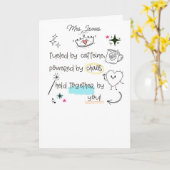 Caffeine Chaos Thank You Card SENCO SEN teacher Kaart (Gele Bloem)