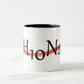 Caffeine Chemical Formula Coffee Mok. Tweekleurige Koffiemok (Center)