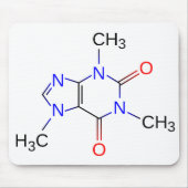 Caffeine Chemical Structure Mousepad Muismat (Voorkant)