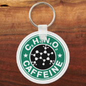 Caffeïne Chemie Sleutelhanger (Achterkant)