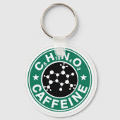 Caffeïne Chemie Sleutelhanger (Achterkant)