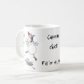 Caffeine Chick. Vul hem op, alsjeblieft. Koffiemok (Voorkant links)