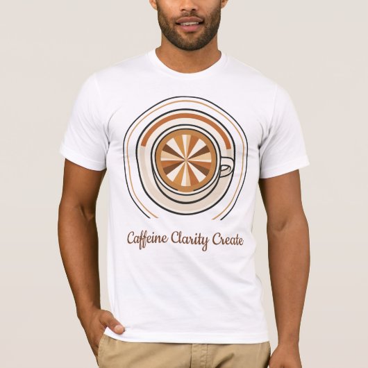 Caffeïne Clarity Create Koffie T-shirt (Voorkant)