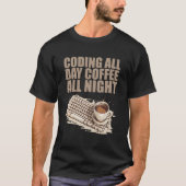 Caffeïne Coder Softwareontwikkelaar Engineer Koffi T-shirt (Voorkant)
