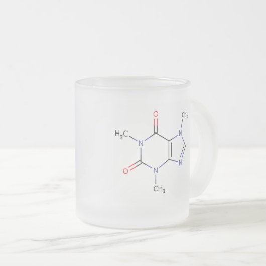 Caffeine Coffee Cup! Matglas Koffiemok (Voorkant rechts)