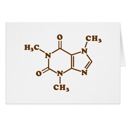 Caffeine Coffee Molecular Chemical Formule (Voorkant Horizontaal)