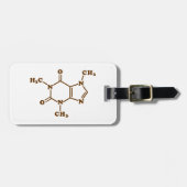 Caffeine Coffee Molecular Chemical Formule Bagagelabel (Voorkant horizontaal)