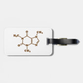 Caffeine Coffee Molecular Chemical Formule Bagagelabel (Achterkant horizontaal)