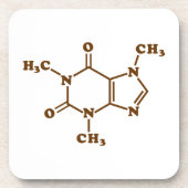 Caffeine Coffee Molecular Chemical Formule Bier Onderzetter (Voorkant)
