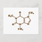 Caffeine Coffee Molecular Chemical Formule Briefkaart (Voorkant)
