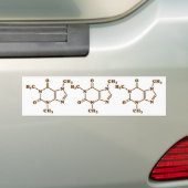 Caffeine Coffee Molecular Chemical Formule Bumpersticker (Op auto)