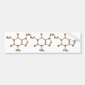 Caffeine Coffee Molecular Chemical Formule Bumpersticker (Voorkant)