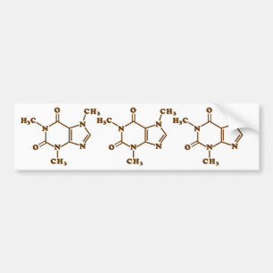 Caffeine Coffee Molecular Chemical Formule Bumpersticker