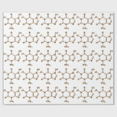 Caffeine Coffee Molecular Chemical Formule Cadeaupapier (Vlak)