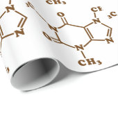 Caffeine Coffee Molecular Chemical Formule Cadeaupapier (Rol Hoek)
