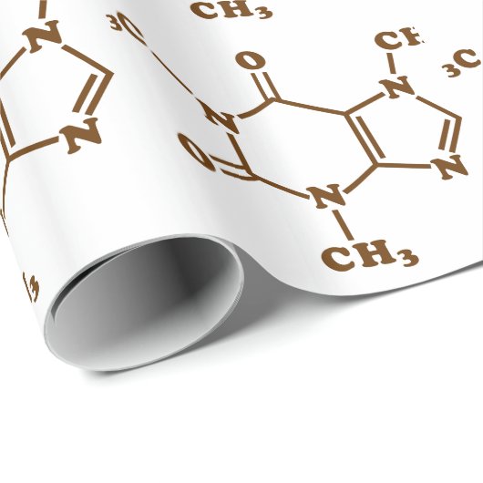 Caffeine Coffee Molecular Chemical Formule Cadeaupapier (Rol Hoek)