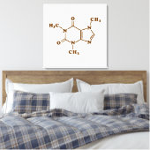 Caffeine Coffee Molecular Chemical Formule Canvas Afdruk (Insitu (Slaapkamer))