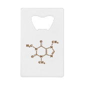 Caffeine Coffee Molecular Chemical Formule Creditkaart Flessenopener (Voorkant)