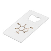 Caffeine Coffee Molecular Chemical Formule Creditkaart Flessenopener (Achterkant Gekanteld)