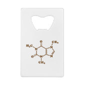 Caffeine Coffee Molecular Chemical Formule Creditkaart Flessenopener (Achterkant)