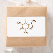 Caffeine Coffee Molecular Chemical Formule Etiket (Insitu)