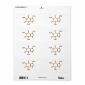 Caffeine Coffee Molecular Chemical Formule Etiket (Full Sheet)