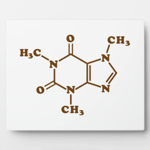 Caffeine Coffee Molecular Chemical Formule Fotoplaat
